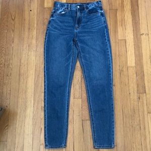 Dark blue American Eagle mom jeans